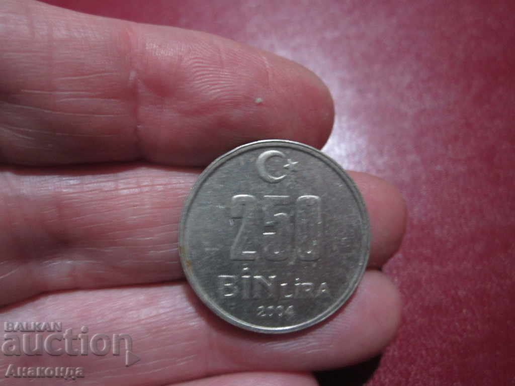 Турция 250 хиляди лири  - 2004 год