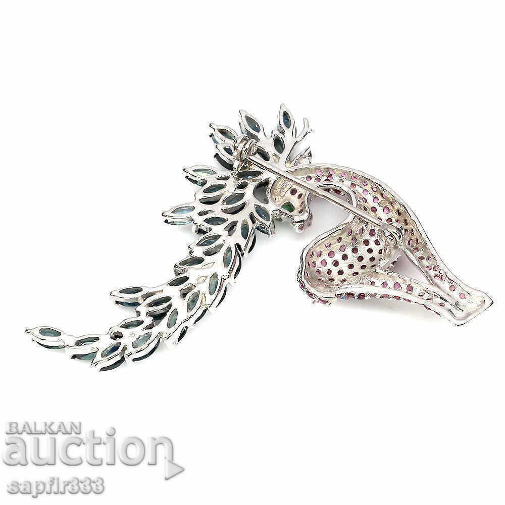 Auction  CHRISTMAS DEER LUXURY BROOCH WITH SAPPHIRES