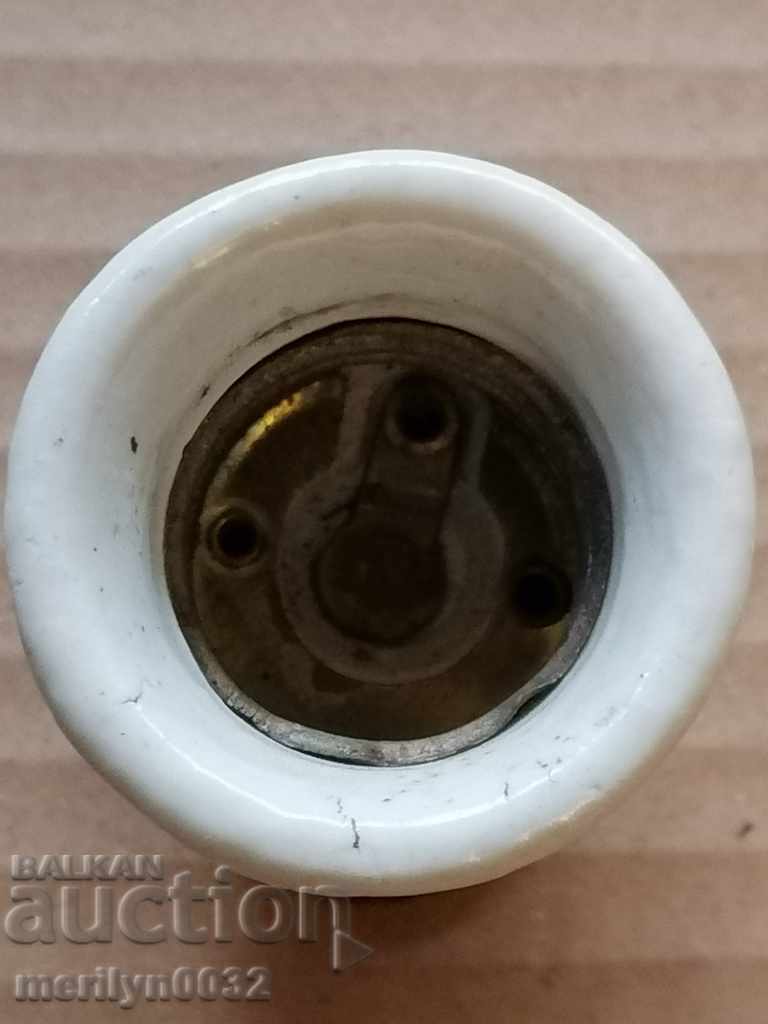 Delivery of Old porcelain fuselamp lamp lantern lampshade 1920year Delivery of Old porcelain fuselamp lamp lantern lampshade 1920year