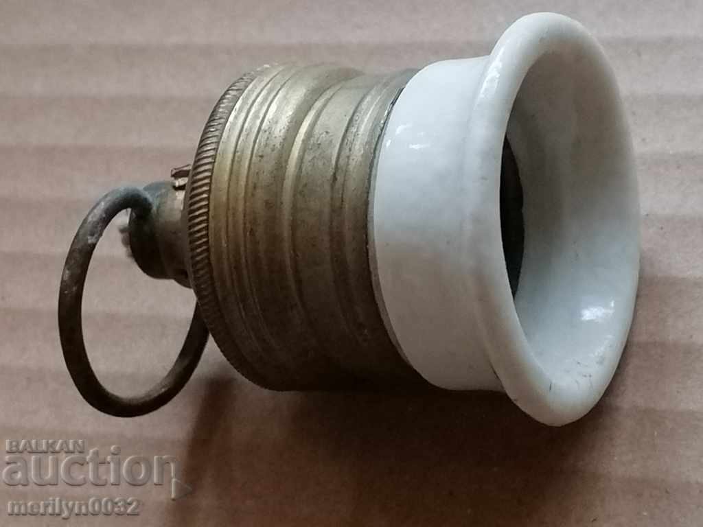Old porcelain fuselamp lamp lantern lampshade 1920year