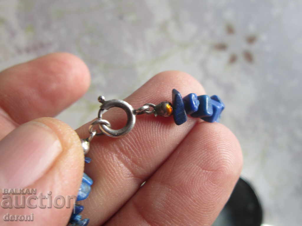 Delivery of Silver necklace necklace with lazurite stones Delivery of Silver necklace necklace with lazurite stones