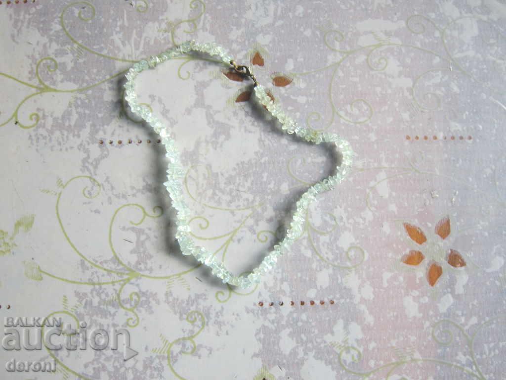 Silver necklace necklace with emeralds - 5 Silver necklace necklace with emeralds - 5