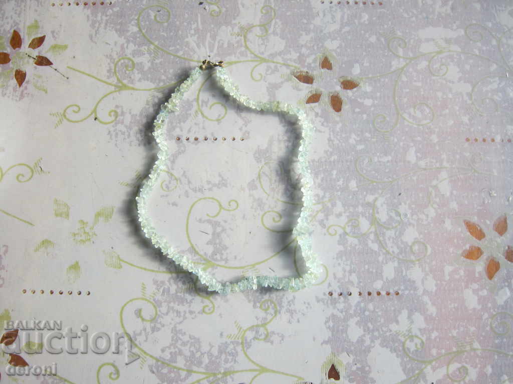 Silver necklace necklace with emeralds - 6 Silver necklace necklace with emeralds - 6