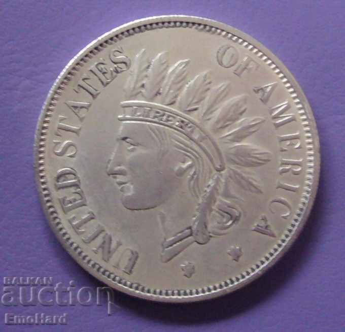 ancienne monnaie factice 1 dollar 1851
