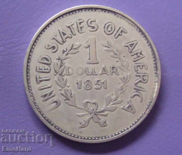 САЩ 1 долар 1851 РЕПЛИКА