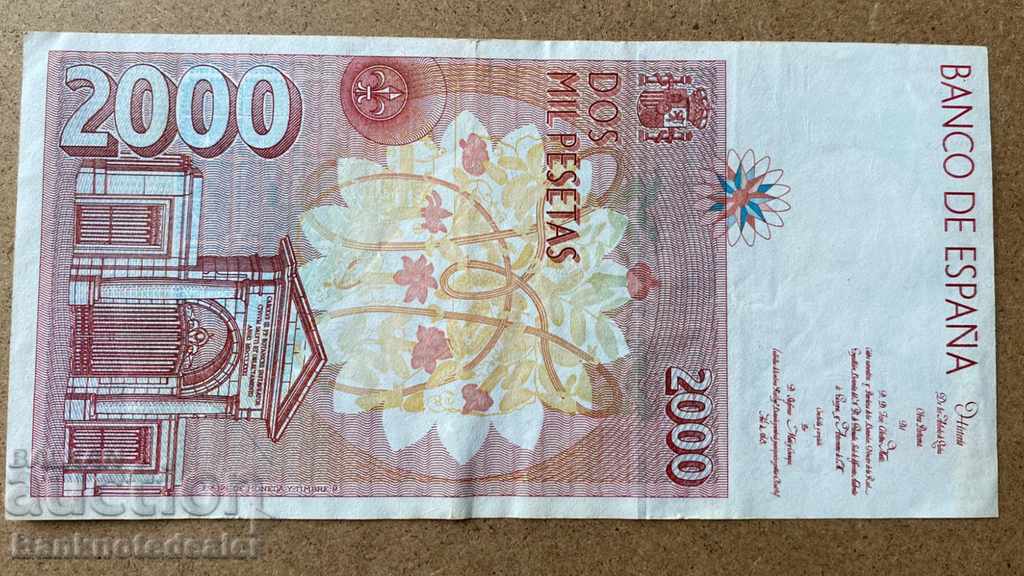 Spain 2000 Pesetas 1992-6 Pick 164 Ref 8961 with price 36.00 BGN | € 18.41