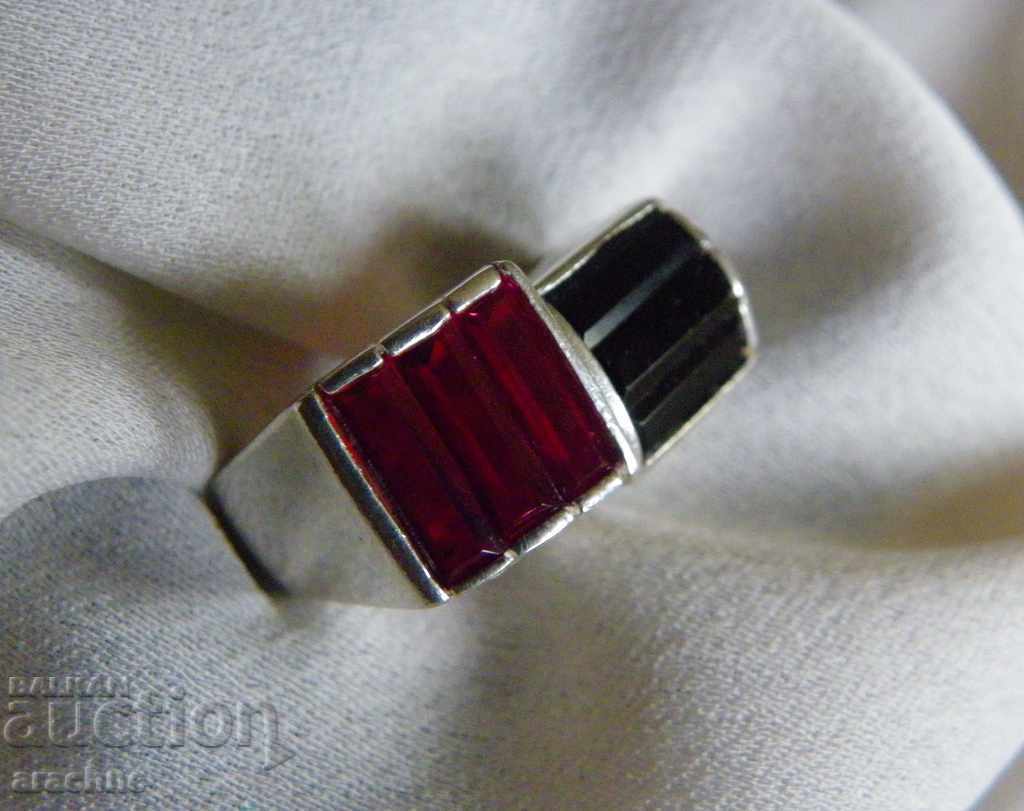 Antique Western European silver ring with rubies and sapphires with price € 70.00 | 136.91 BGN