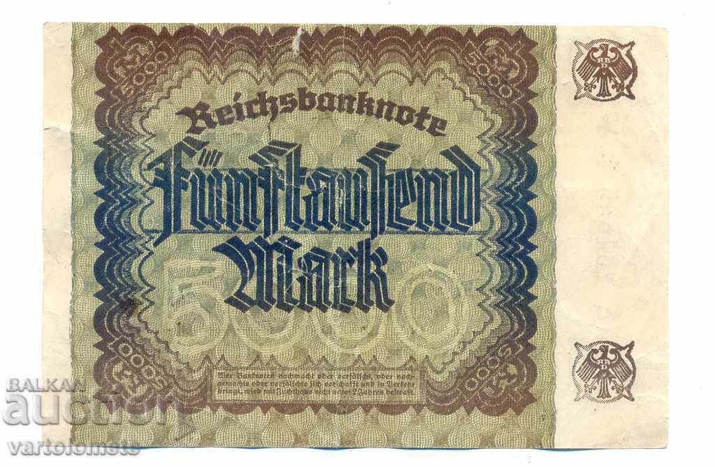 5000 MARK GERMANY REICHSBANKNOTE 1922 with price 4.00 BGN | € 2.05 5000 MARK GERMANY REICHSBANKNOTE 1922 with price 4.00 BGN | € 2.05