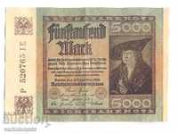 5000 MARK GERMANY REICHSBANKNOTE 1922