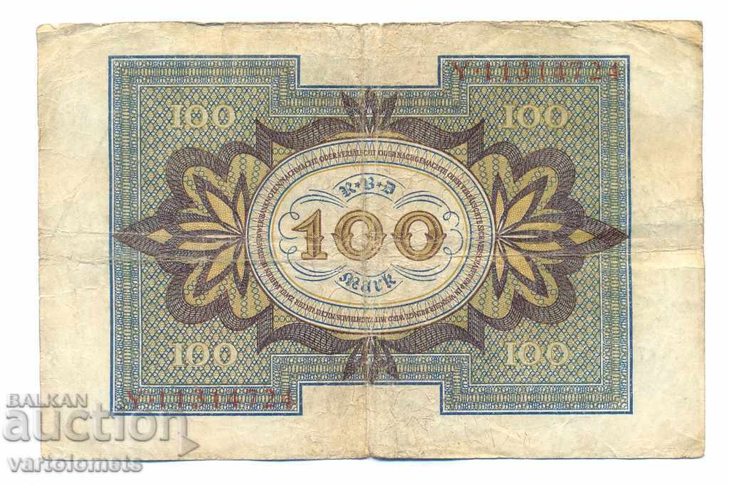 100 Mark Reichsbanknote 1920 - Germania