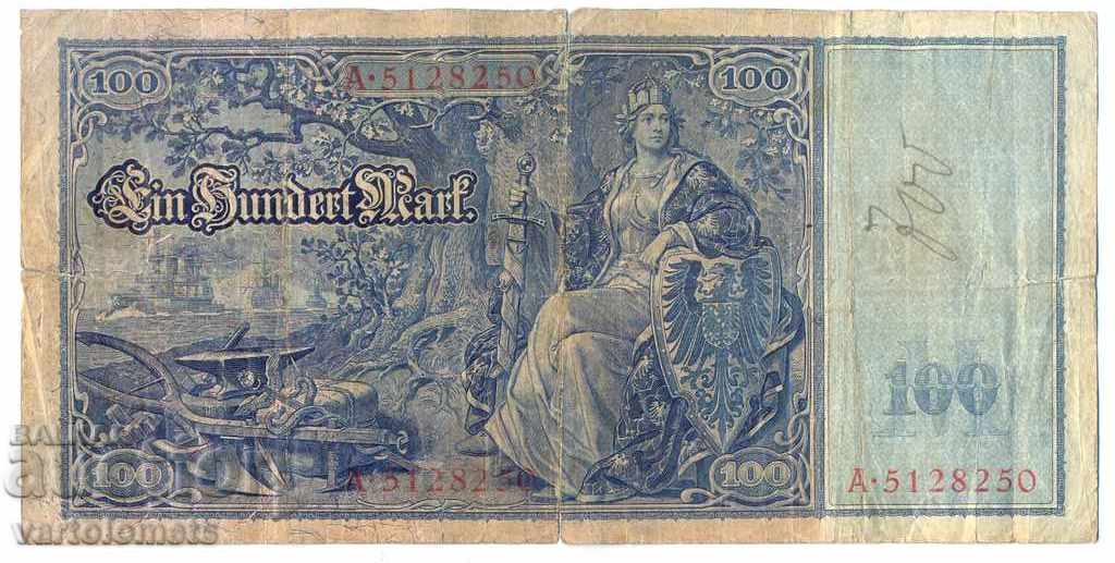 100 Mark Reichsbanknote 1910 - Germany with price 5.00 BGN | € 2.56 100 Mark Reichsbanknote 1910 - Germany with price 5.00 BGN | € 2.56