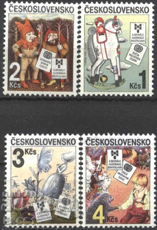 Чисти марки Бианале Детски книги Приказки 1985  Чехословакия