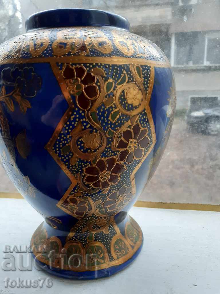 Auction Large old antique Satsuma vase Satsuma hand painted Auction Large old antique Satsuma vase Satsuma hand painted