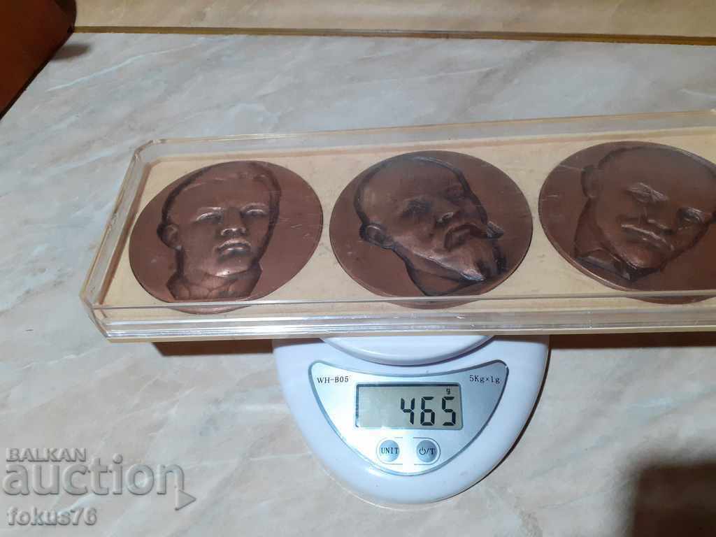 A set of plaques with Lenin - 6 A set of plaques with Lenin - 6