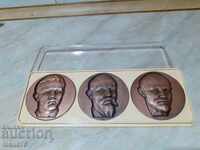 A set of plaques with Lenin