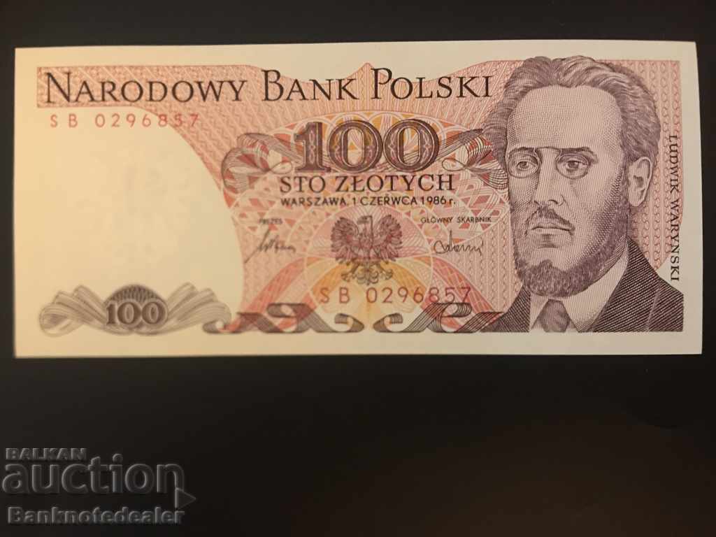 Auction Poland 100 Zlotych 1986 Pick 143 Ref 6857 Unc Auction Poland 100 Zlotych 1986 Pick 143 Ref 6857 Unc