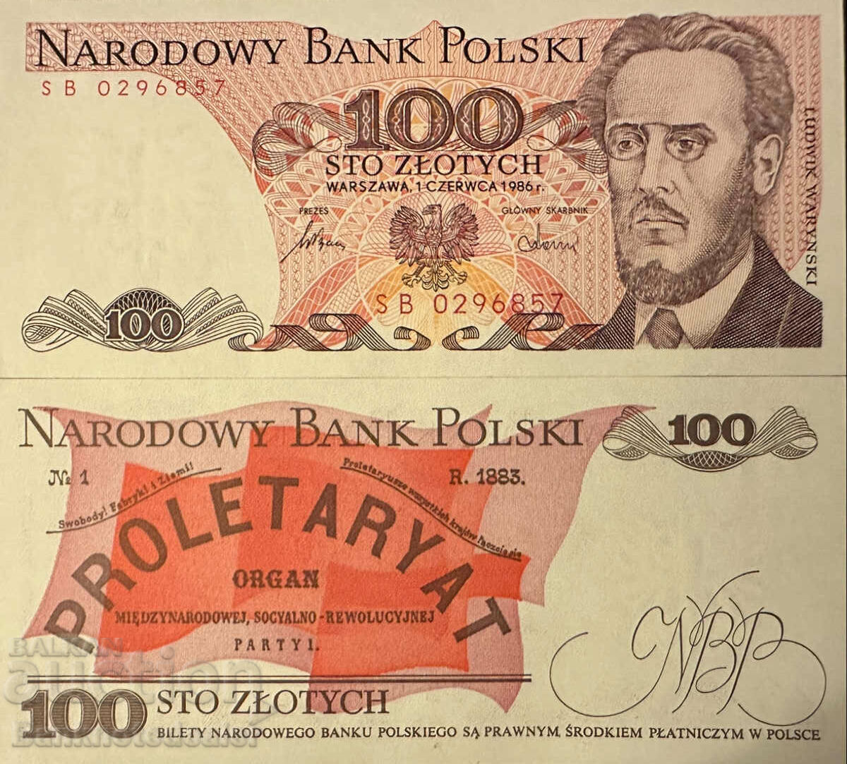 Polonia 100 Zlotych 1986 Pick 143 Ref 6857 Unc