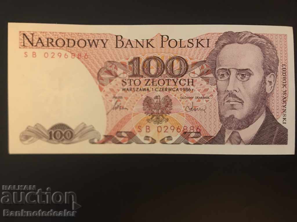 Auction Poland 100 Zlotych 1986 Pick 143 Ref 6886 Unc Auction Poland 100 Zlotych 1986 Pick 143 Ref 6886 Unc