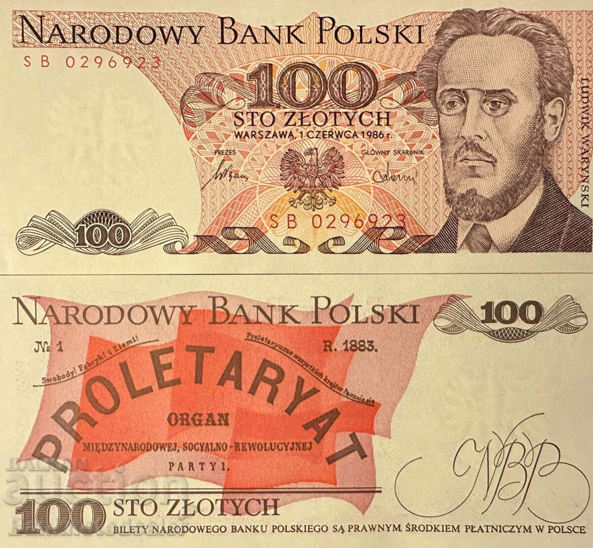 Poland 100 Zlotych 1986 Pick 143 Ref 6923 Unc