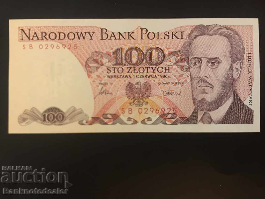 Auction Poland 100 Zlotych 1986 Pick 143 Ref 6925 Unc Auction Poland 100 Zlotych 1986 Pick 143 Ref 6925 Unc