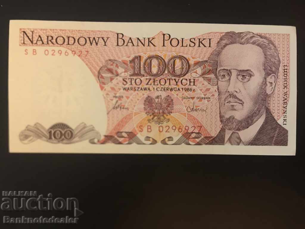Auction Poland 100 Zlotych 1986 Pick 143 Ref 6927 Unc Auction Poland 100 Zlotych 1986 Pick 143 Ref 6927 Unc