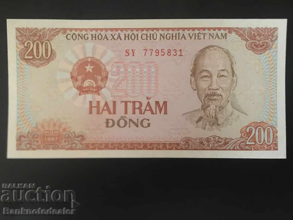 Vietnam 200 Dong 1987 Pick 100 Ref 5831 Unc