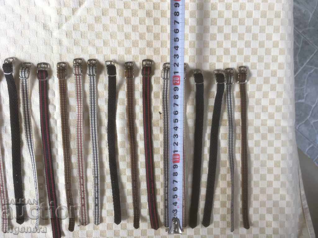 STRAP FOR WOMEN'S WATCH PERLON TEXTILE NEW-20 PCS with price 31.00 BGN | € 15.85 STRAP FOR WOMEN'S WATCH PERLON TEXTILE NEW-20 PCS with price 31.00 BGN | € 15.85