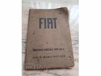 Стара работна книга за Fiat  700 A 1929 година