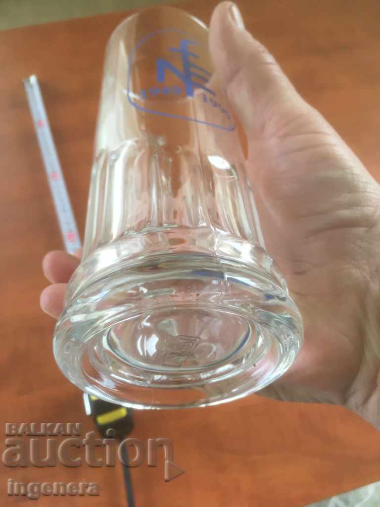 BEER GLASS GLASS ADVERTISING RELIEF THICK GLASS-300ML - 6 BEER GLASS GLASS ADVERTISING RELIEF THICK GLASS-300ML - 6