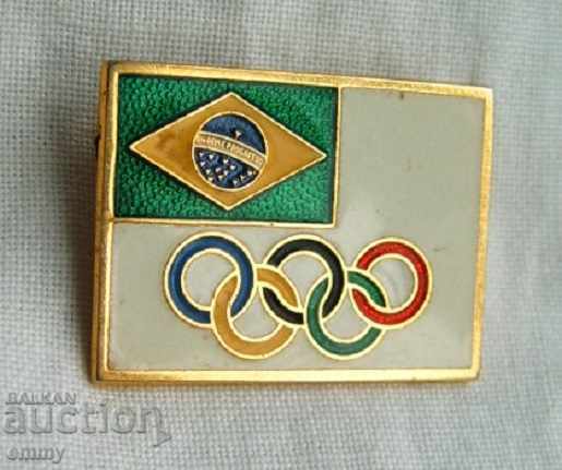 Значка спорт Олимпиада Олимпийски игри Бразилия