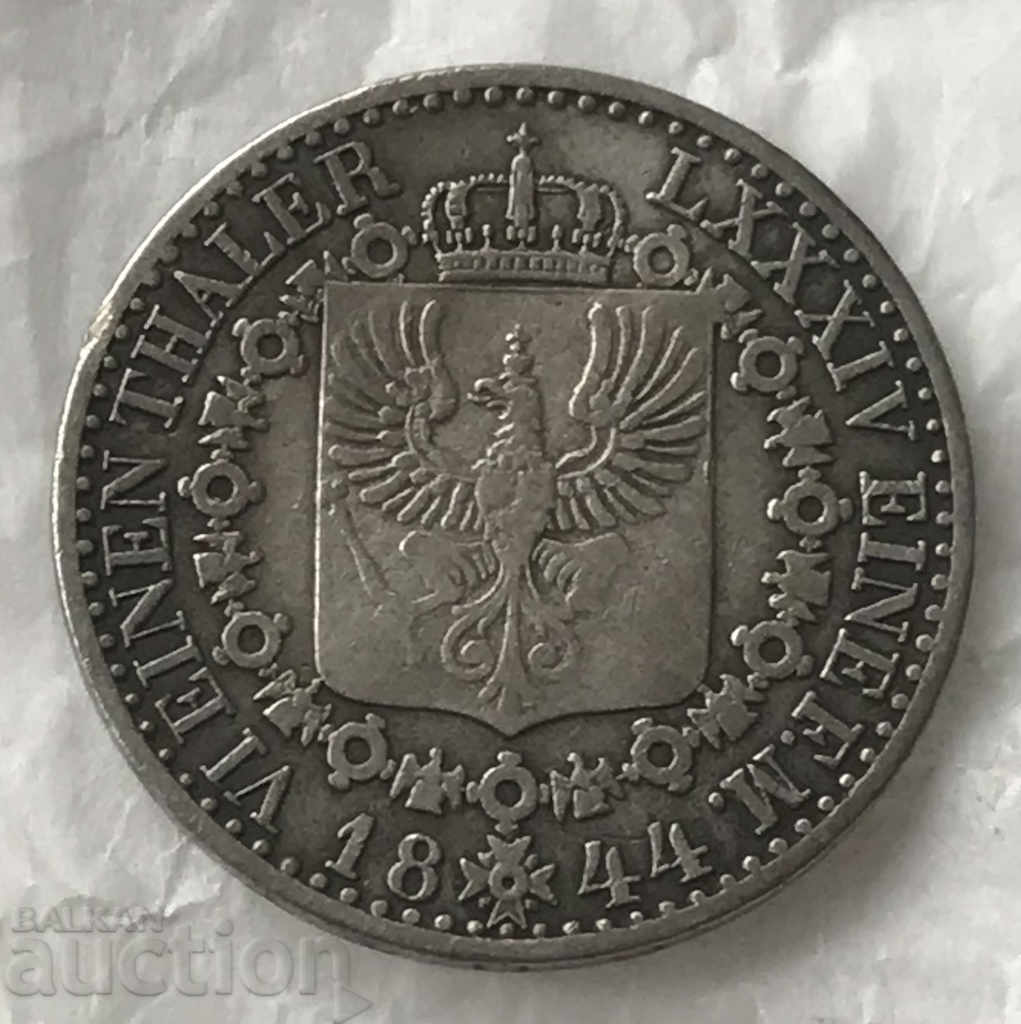 Германия Прусия 1/6 талер 1844 сребро