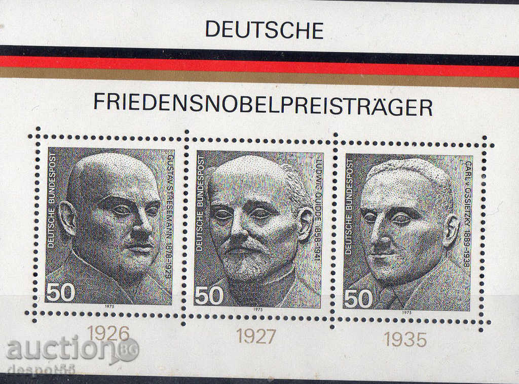 1975. FGD. Germans nominated for the Nobel Peace Prize.