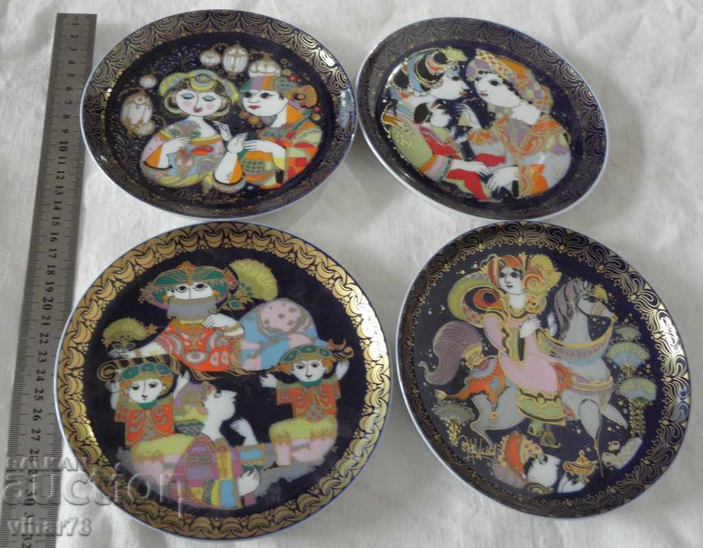 Lot of 4 plates-ROZENTHAL-SHEHEREZADA with price 179.99 BGN | € 92.03 Lot of 4 plates-ROZENTHAL-SHEHEREZADA with price 179.99 BGN | € 92.03