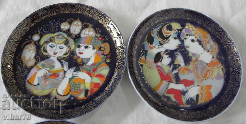 Auction Lot of 4 plates-ROZENTHAL-SHEHEREZADA Auction Lot of 4 plates-ROZENTHAL-SHEHEREZADA