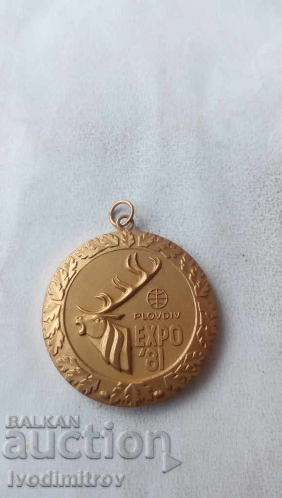 Medalie World Hunting Exhibition Plovdiv EXPO '81 Aur