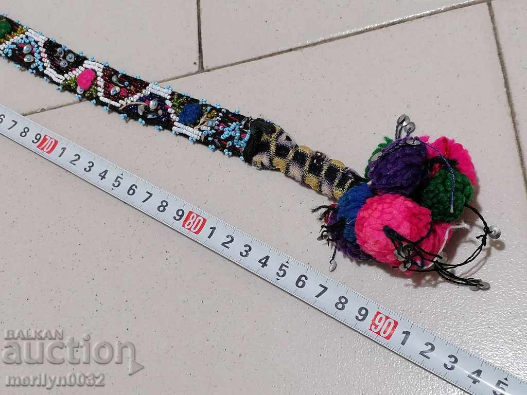 Beaded costume belt blue beaded belt - 6 Beaded costume belt blue beaded belt - 6