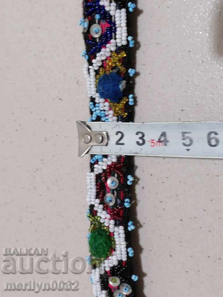 Beaded costume belt blue beaded belt - 7 Beaded costume belt blue beaded belt - 7