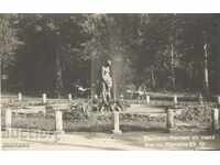 Old postcard - Varshets, the fountain in the park