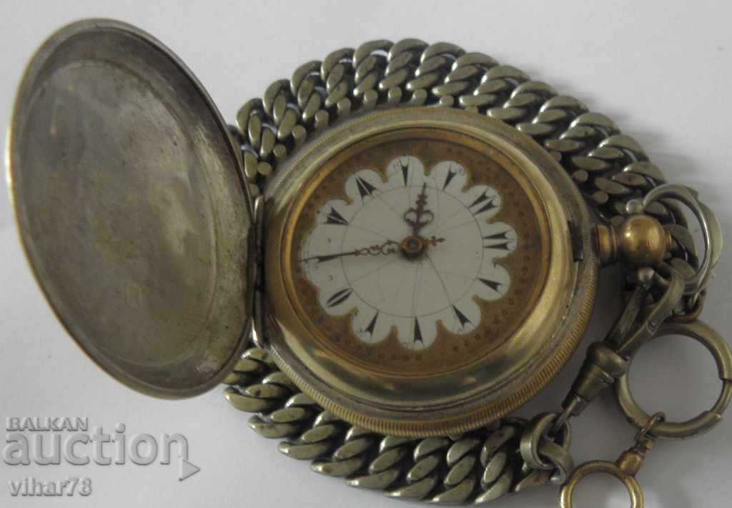 Auction Antique working Ottoman pocket watch 19c with custeck Auction Antique working Ottoman pocket watch 19c with custeck