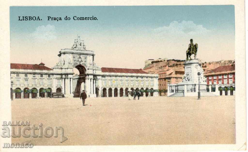 Old postcard - Lisbon, Ministry of Trade