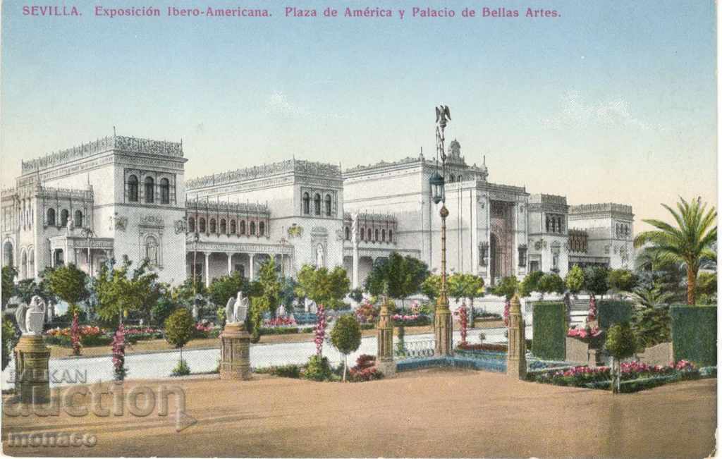 Old postcard - Seville, Ibero-American exhibition