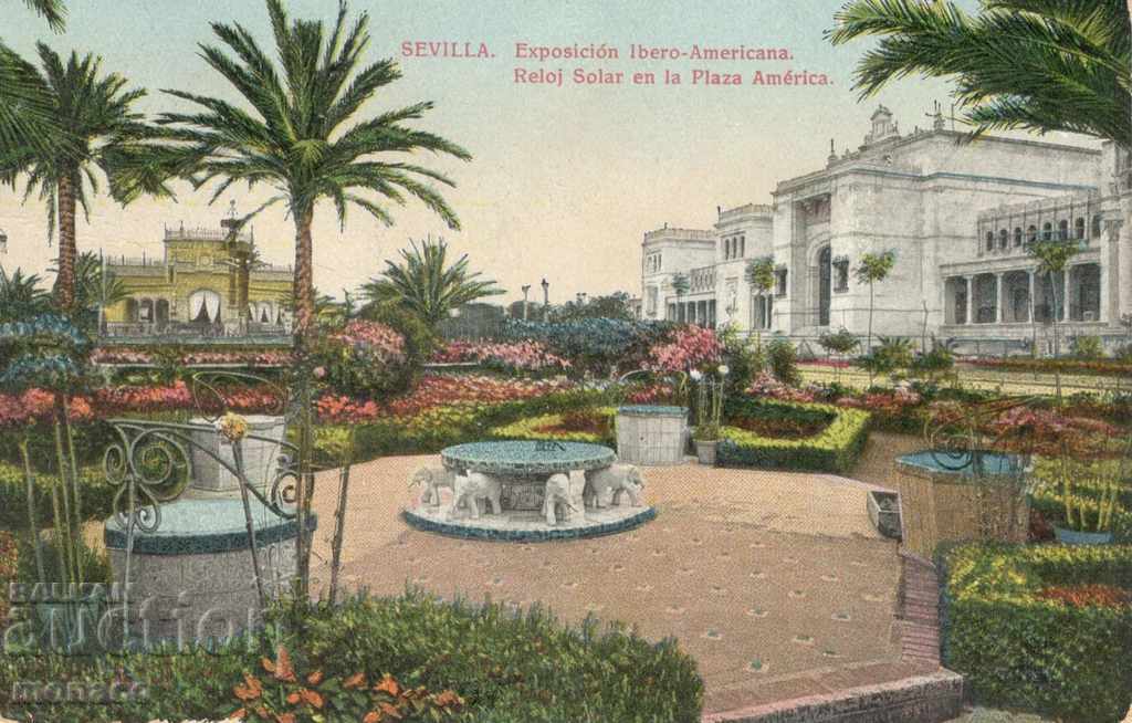 Old postcard - Seville, Ibero-American exhibition