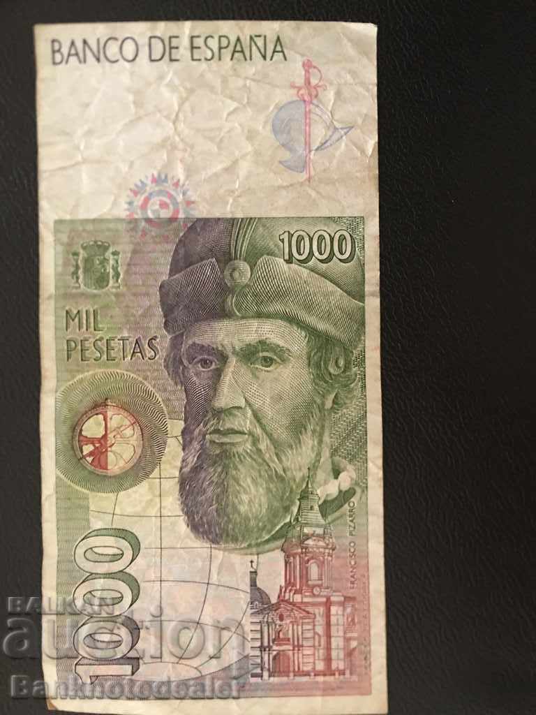Spain 1000 Pesetas 1992 Pick 164 Ref 1959 with price 12.00 BGN | € 6.14 Spain 1000 Pesetas 1992 Pick 164 Ref 1959 with price 12.00 BGN | € 6.14