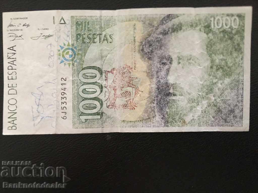 Spain 1000 Pesetas 1992 Pick 164 Ref 9412 with price 10.00 BGN | € 5.11