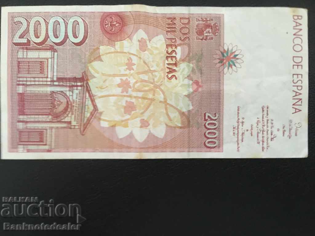 Spain 2000 Pesetas 1992-6 Pick 164 Ref 4573 with price 32.00 BGN | € 16.36 Spain 2000 Pesetas 1992-6 Pick 164 Ref 4573 with price 32.00 BGN | € 16.36