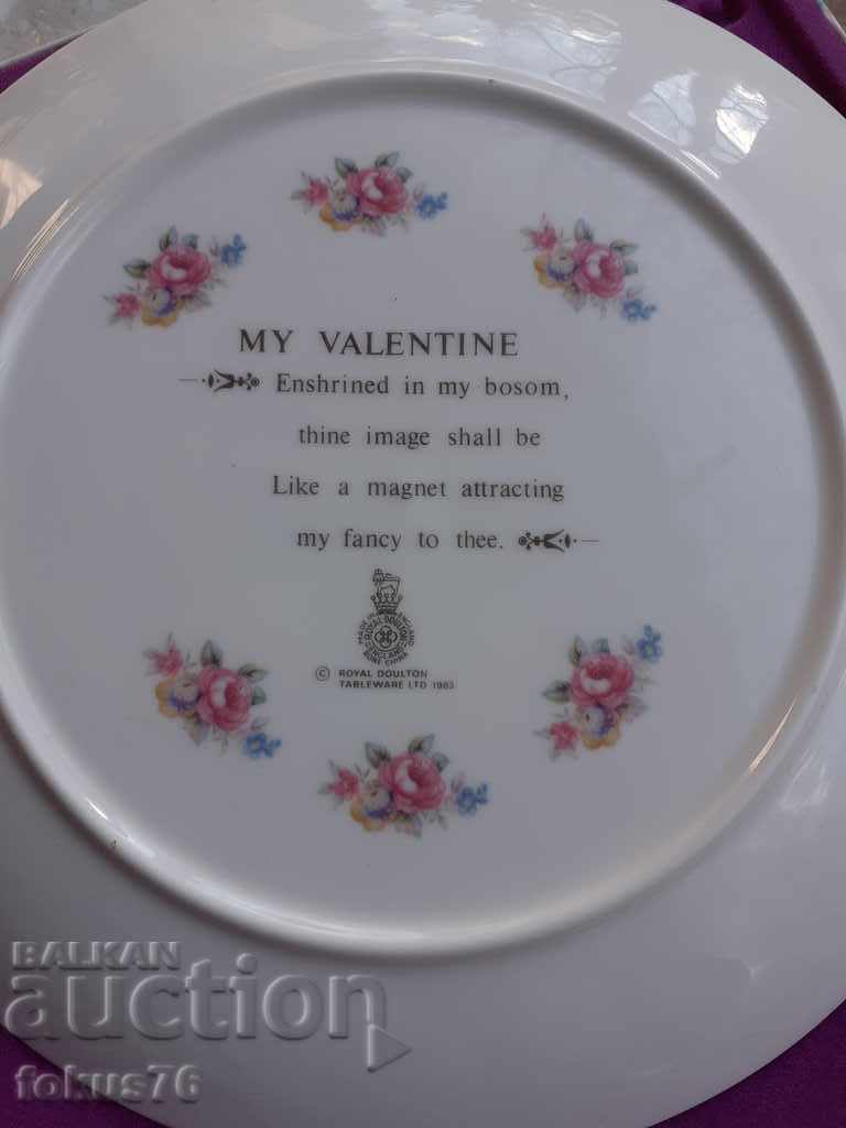 Колекционерска чиния Royal Doulton Valentines Day 1984 с цена 79.00 лв. | € 40.39 Колекционерска чиния Royal Doulton Valentines Day 1984 с цена 79.00 лв. | € 40.39
