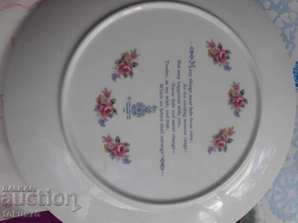 Auction Collectible plate Royal Doulton Valentines Day porcelain Auction Collectible plate Royal Doulton Valentines Day porcelain