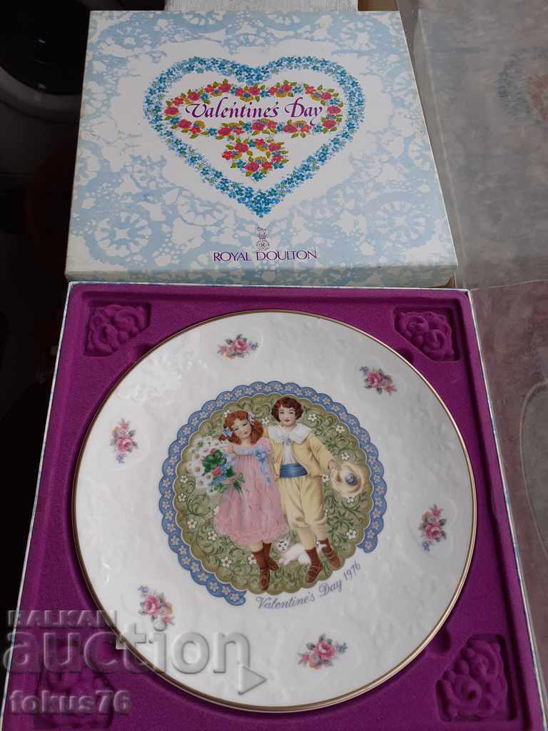 Колекционерска чиния Royal Doulton Valentines Day порцелан