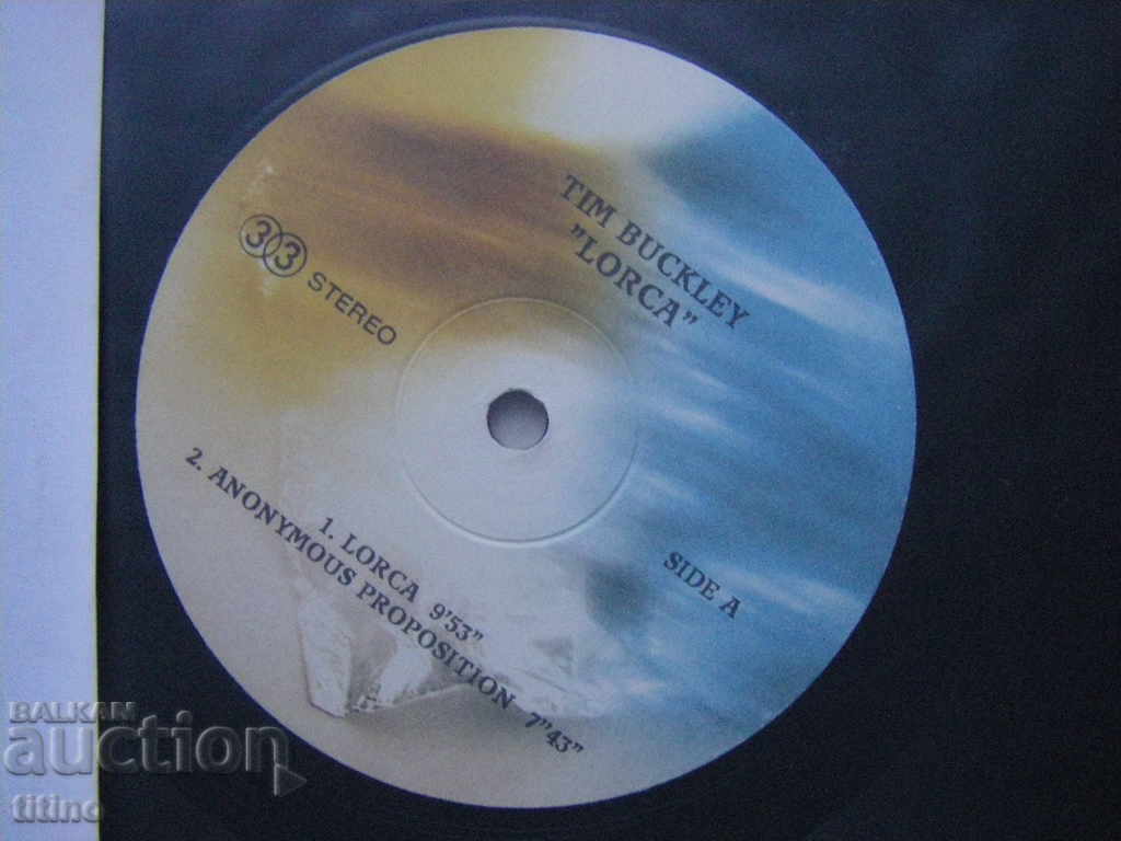 Licitație Placă Balkanton - Tim Buckley. Lorca - fără număr