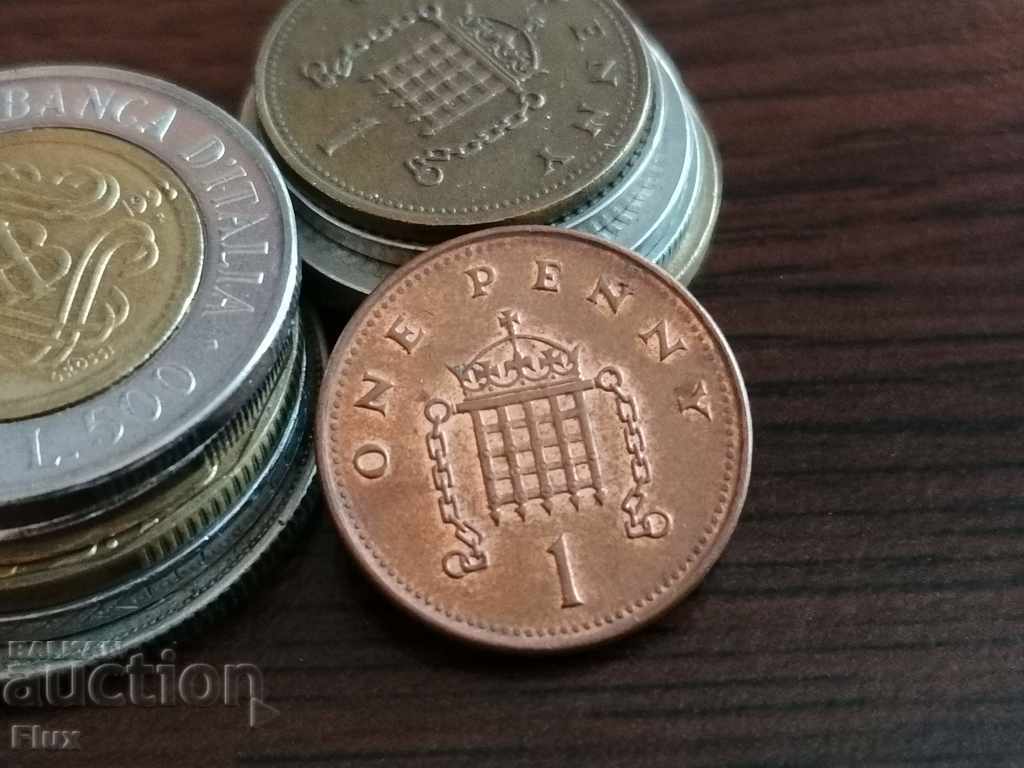 Moneda - Marea Britanie - 1 banut 2001.